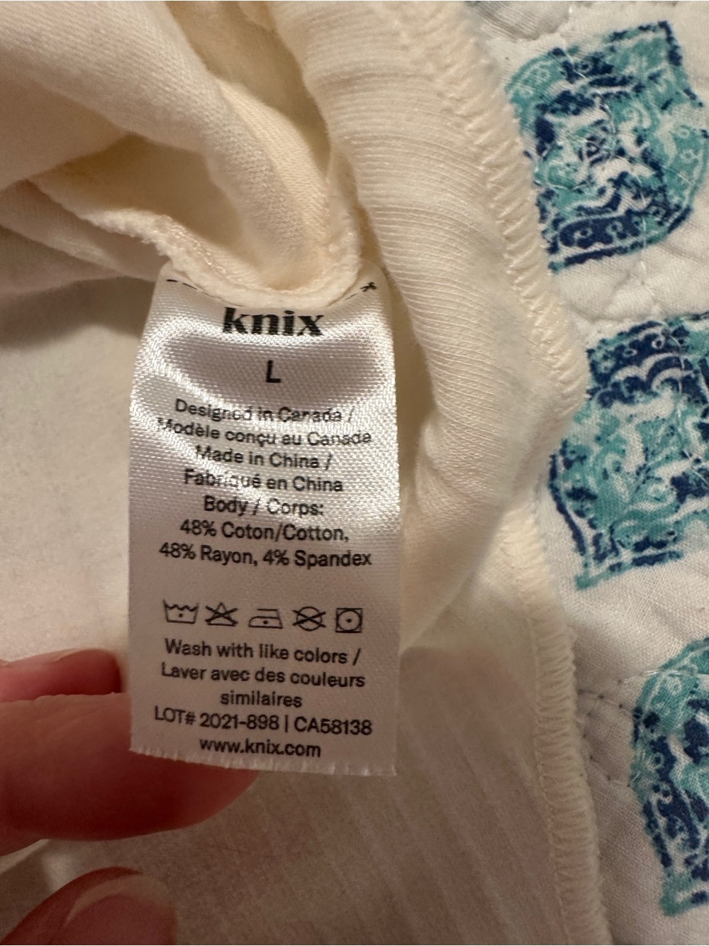 Knix Cloud White Papaya Mock Neck Bodysuit Ribbed Size Large Women’s - Picture 10 of 10